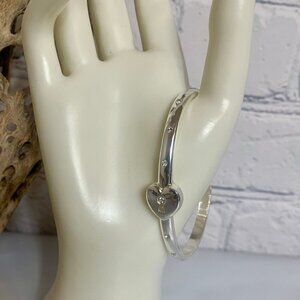 Avon You Hold the Key Silver Tone Cuff Bracelet